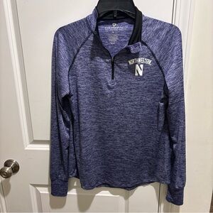 Northwestern University Purple Athletic Heathered Quarter-Zip Pullover
